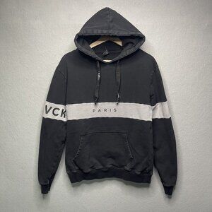 Blvck Paris Streetwear Hoodie With Bold Logo Contrast Panels